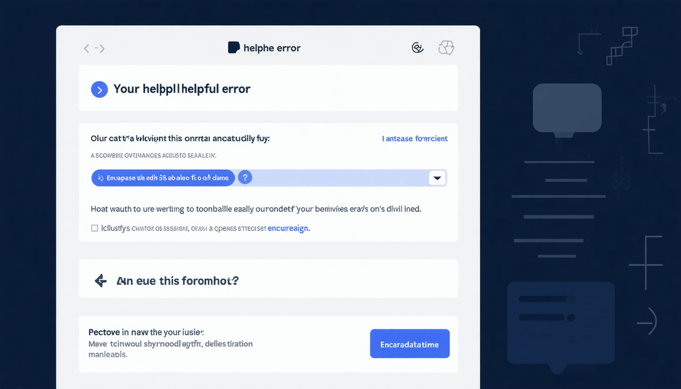 Afficher un message d’erreur encourageant